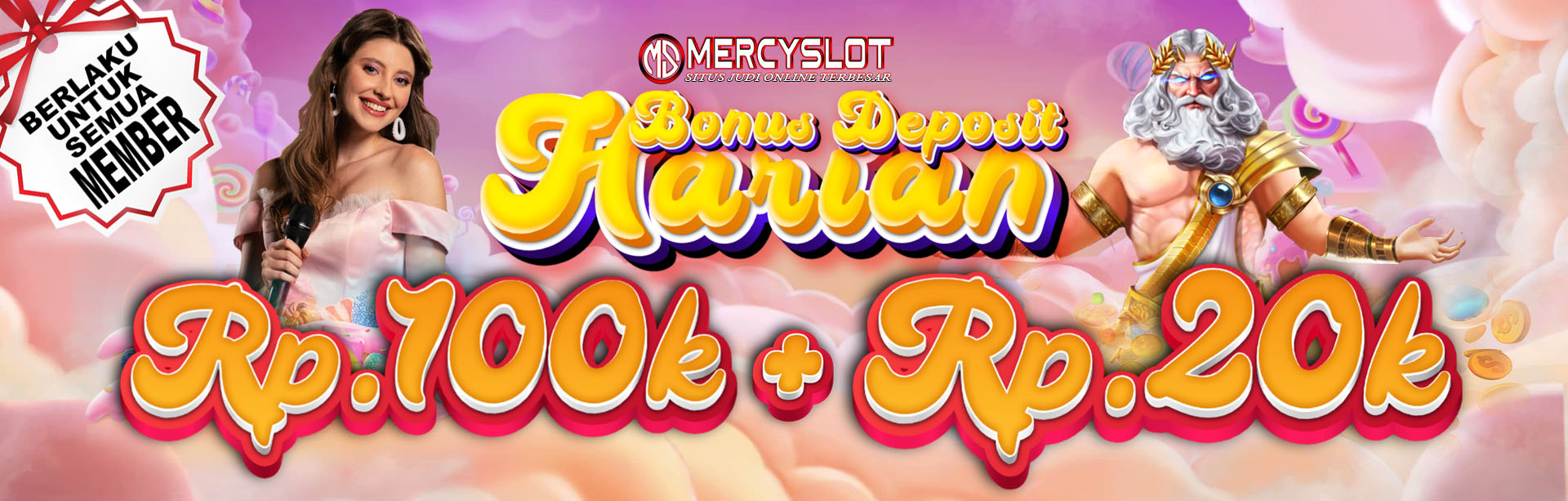 MercySlot : Situs Bonus Harian  100 + 20